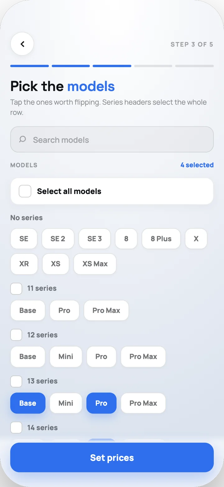 Pick exact models